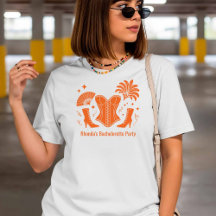 Orange Las Vegas Showgirl Brautjungfer Junggeselli