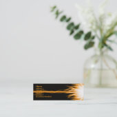 Orange Laser Mini Visitenkarte (Stehend Vorderseite)