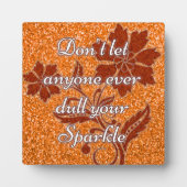 Orange lasse niemandem, das Funkelzeichen zu lösch Fotoplatte (Vorderseite)