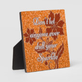 Orange lasse niemandem, das Funkelzeichen zu lösch Fotoplatte (Vorderseite)