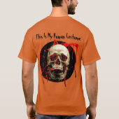 Orange Laughing Skull Bloody Halloween T-Shirt (Rückseite)