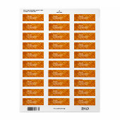 Orange Lava Mailing Labels (Vorne)