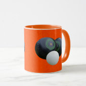 Orange Lawn Bowls Combo Kaffee Tasse (VorderseiteRechts)