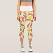 Orange Leaf Capri Leggings (Vorderseite)