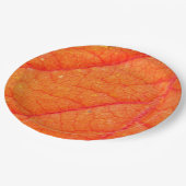 Orange Leaf Fall Foto Rustikale Herbsthochzeit Pappteller (Schrägansicht)