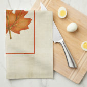 Orange Leaf Fall Saison Themenküche Handtuch (Viertel Falte)