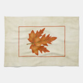 Orange Leaf Fall Saison Themenküche Handtuch (Horizontal)