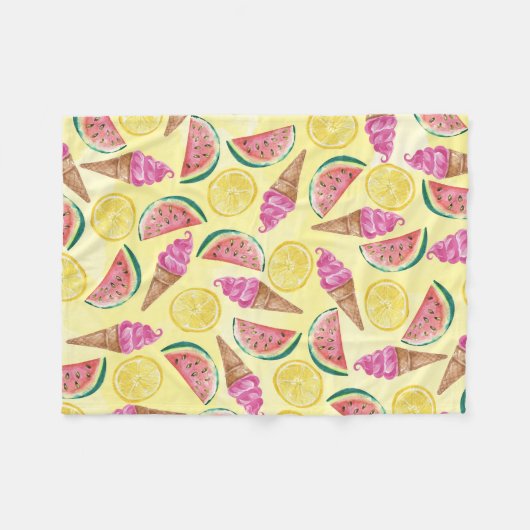 Orange Leaf Fleecedecke (Vorderseite (Horizontal))