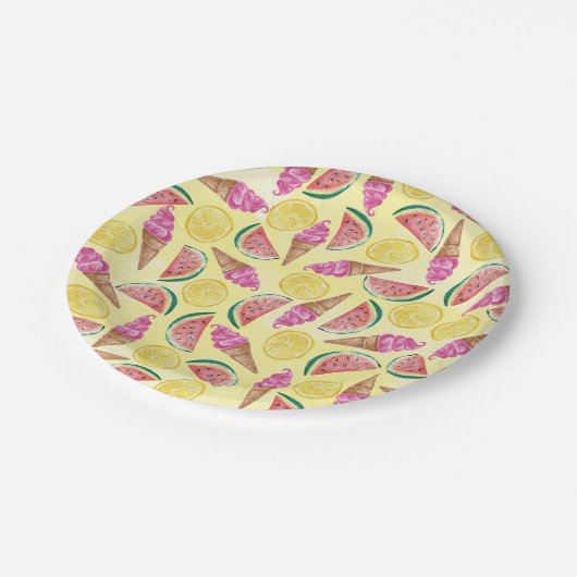 Orange Leaf Pappteller (Schrägansicht)