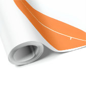 Orange Leaf Wrapping Paper Geschenkpapier (Rolleneckpunkt)