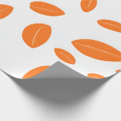 Orange Leaf Wrapping Paper Geschenkpapier (Ecke)