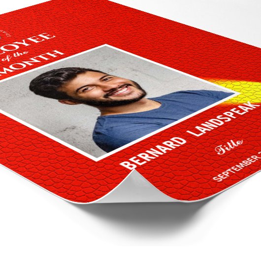 Orange Leather & Comet für Mitarbeiter des Monats Poster (Ecke)