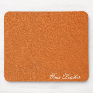 Orange lederner Blick Mousepad