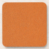 Orange lederner Blick Untersetzer (Vorderseite)