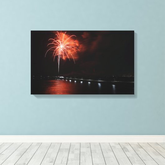 Orange Leinwanddruck (Insitu (Holzboden))