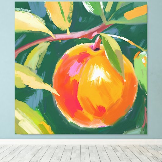 Orange Leinwanddruck (Insitu (Holzboden))