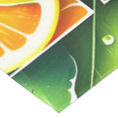 Orange Lemon Botanische Zitrone Geometrisch Tischdecke (Schrägansicht)