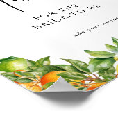 Orange Lemon Citrus Brautdusche Beratung Poster (Ecke)