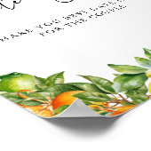 Orange Lemon Citrus Brautdusche Datum Jar Spiel Poster (Ecke)