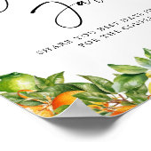 Orange Lemon Citrus Brautdusche Datum Jar Spiel Poster (Ecke)