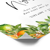 Orange Lemon Citrus Brautdusche Datum Jar Spiel Poster (Ecke)