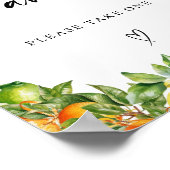 Orange Lemon Citrus Brautdusche Favoriten Poster (Ecke)