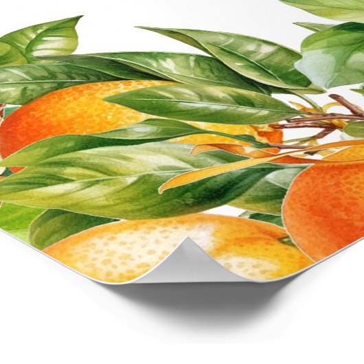Orange Lemon Citrus Brautparty Begrüßungszeichen Poster (Ecke)