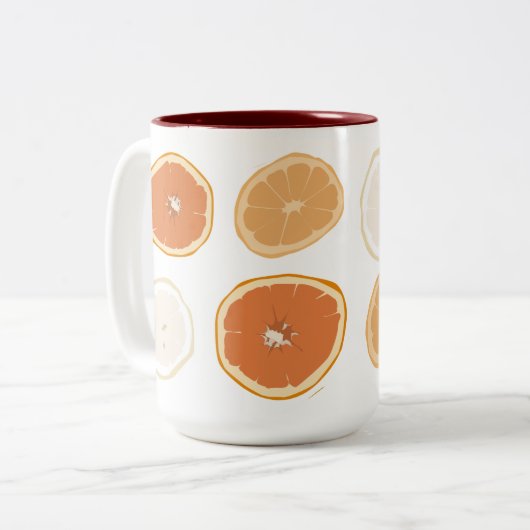 Orange Lemon Citrus Tasse (Vorderseite Links)