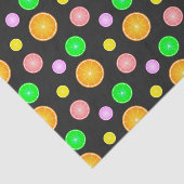 Orange lemon lime grapefruit summer party pattern seidenpapier (Ausschnitt)
