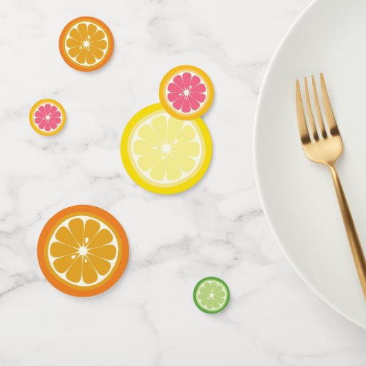 Orange Lemon Limon und Grapefruit Table Confetti Konfetti (Gruppe)