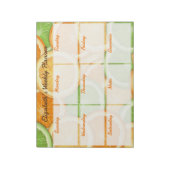 Orange Lemon Limon Weekly Planner Notizblock (Rotiert)