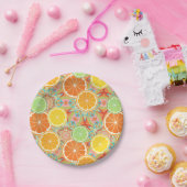 Orange, Lemon, Limone Scheiben Pappteller (Party)