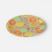 Orange, Lemon, Limone Scheiben Pappteller (Schrägansicht)