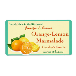 Orange Lemon Marmalade Preserve Canning Jar