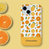 Orange & Lemon Muster Weiß Case-Mate iPhone Hülle
