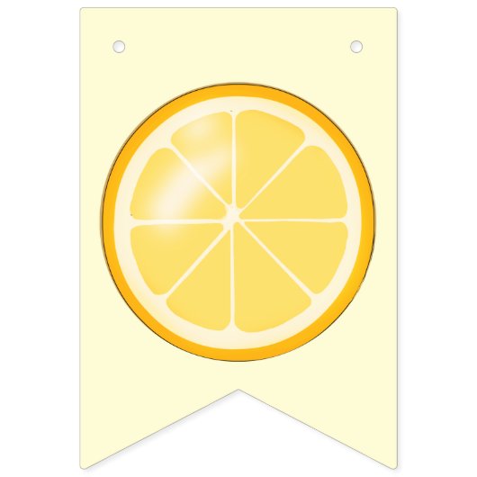 Orange Lemons Cocktails Juices Party Wimpelkette (Dritte Fahne)