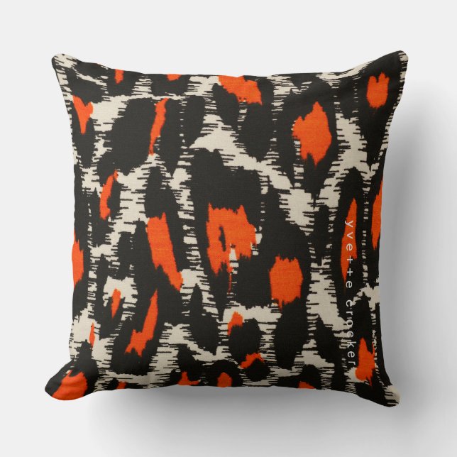 Orange Leopard Pillow Kissen (Vorderseite)