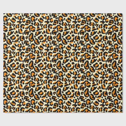Orange Leopard Print Cheetah Spots Geschenkpapier (Flach)