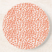Orange Leopard Print Getränkeuntersetzer (Vorne)
