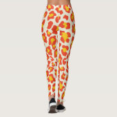 Orange Leopard Print Leggings (Rückseite)