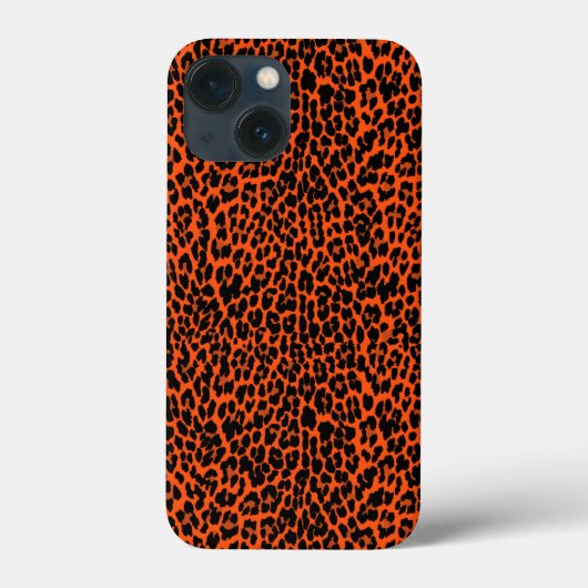 Orange Leopard Skin Print Case-Mate iPhone Hülle (Rückseite)