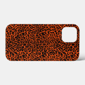 Orange Leopard Skin Print Case-Mate iPhone Hülle (Rückseite (Horizontal))