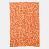 Orange Leoparddruckpastellmuster Geschirrtuch (Vertikal)