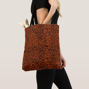 Orange Leopardenmuster-Tasche Tasche