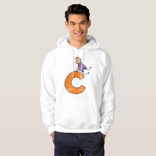 Orange Letter C Hoodie (Vorne ganz)