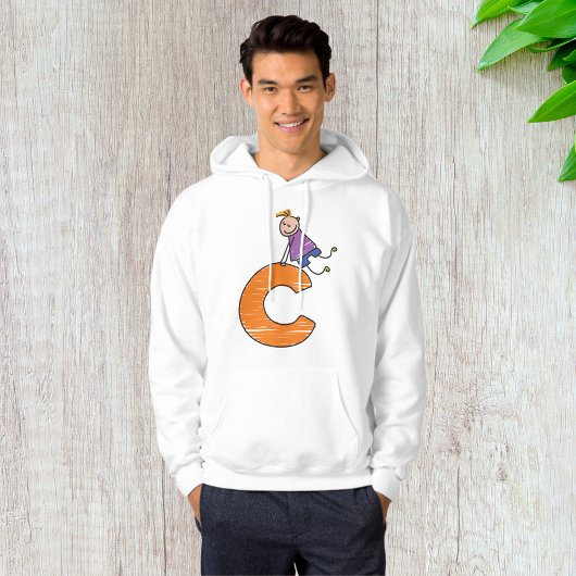 Orange Letter C Hoodie