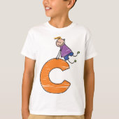 Orange Letter C T-Shirt (Vorderseite)