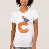 Orange Letter C T-Shirt (Vorderseite)