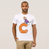 Orange Letter C T-Shirt (Vorne ganz)
