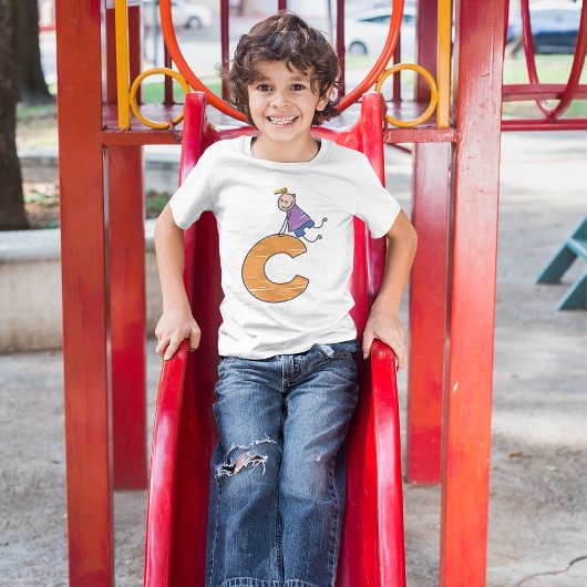 Orange Letter C T-Shirt